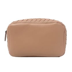 Bottega Veneta Pouch Pink Beige Intrecciato Leather BOTTEGA VENETA Women's