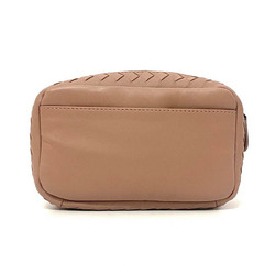 Bottega Veneta Pouch Pink Beige Intrecciato Leather BOTTEGA VENETA Women's