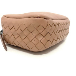 Bottega Veneta Pouch Pink Beige Intrecciato Leather BOTTEGA VENETA Women's