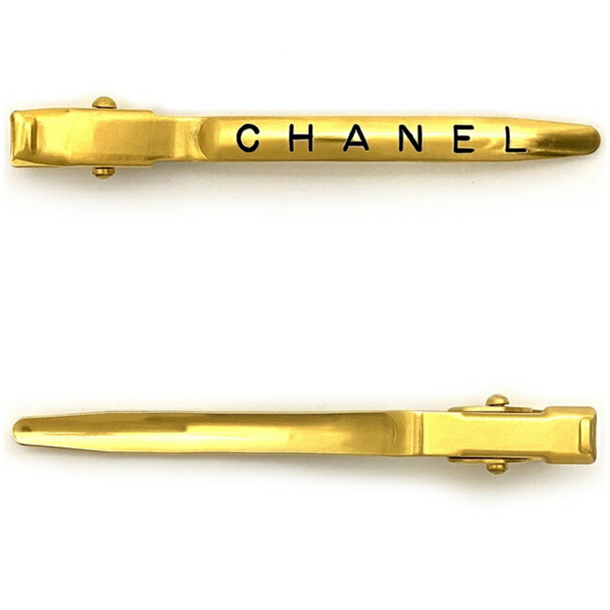 Chanel hair clip gold GP 97 P CHANEL ladies mini barrette