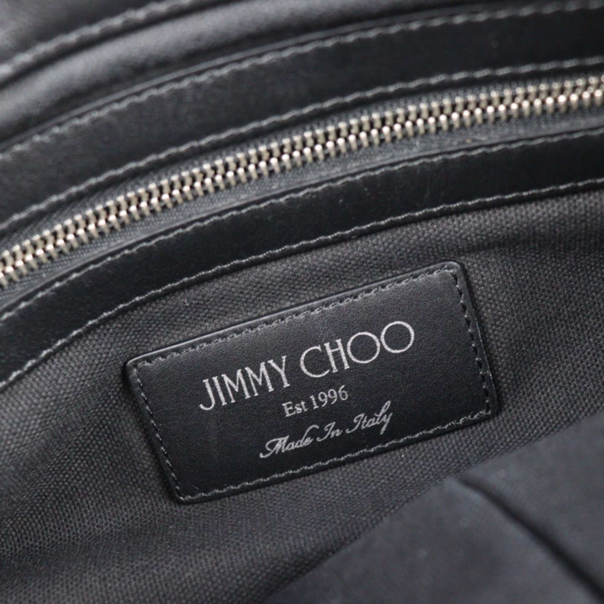 JIMMY CHOO Jimmy Choo Derek DEREK second bag EMG leather black star studs emboss