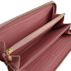 LOUIS VUITTON Louis Vuitton Zippy Wallet Long M90474 Monogram Verni Rose Blush Round Zipper Zip Around