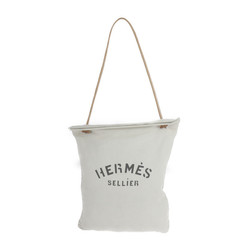 Hermes Black Cotton Tote Bag