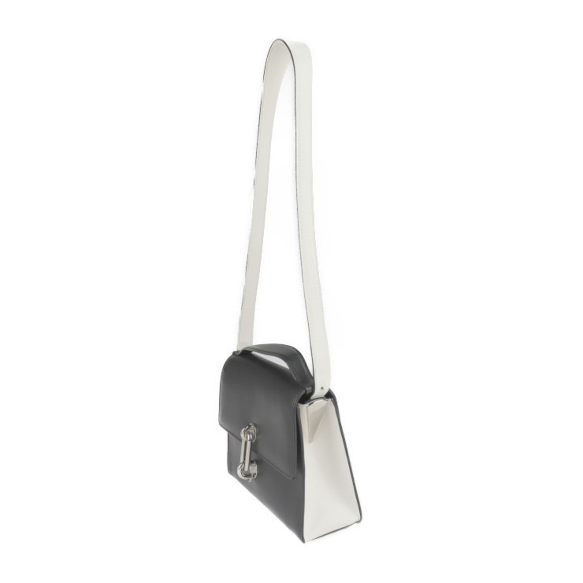 BALENCIAGA Balenciaga mini trapeze mailon handbag 331916 calf leather black ivory system silver hardware 2WAY shoulder bag