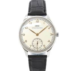 IWC Portugieser Hand-Wound IW545408 Men's Watch Silver Dial Skeleton Back Manual Winding International Company Portuguese