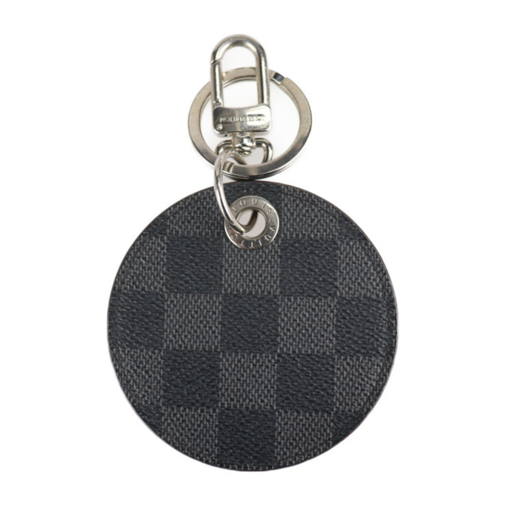 LOUIS VUITTON Louis Vuitton Portocre LV Alps Keychain M63839 Damier  Graphite Canvas Leather Gray Black Multicolor Silver Hardware Key Ring Bag  Charm 
