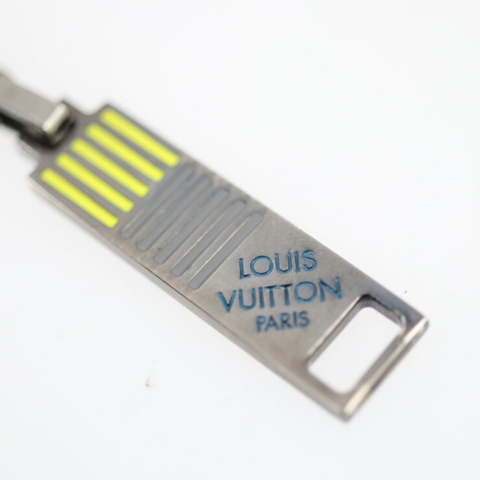 LOUIS VUITTON Louis Vuitton Damier Colors Bracelet MP2226 Notation Size M Metal Gunmetal Yellow Blue