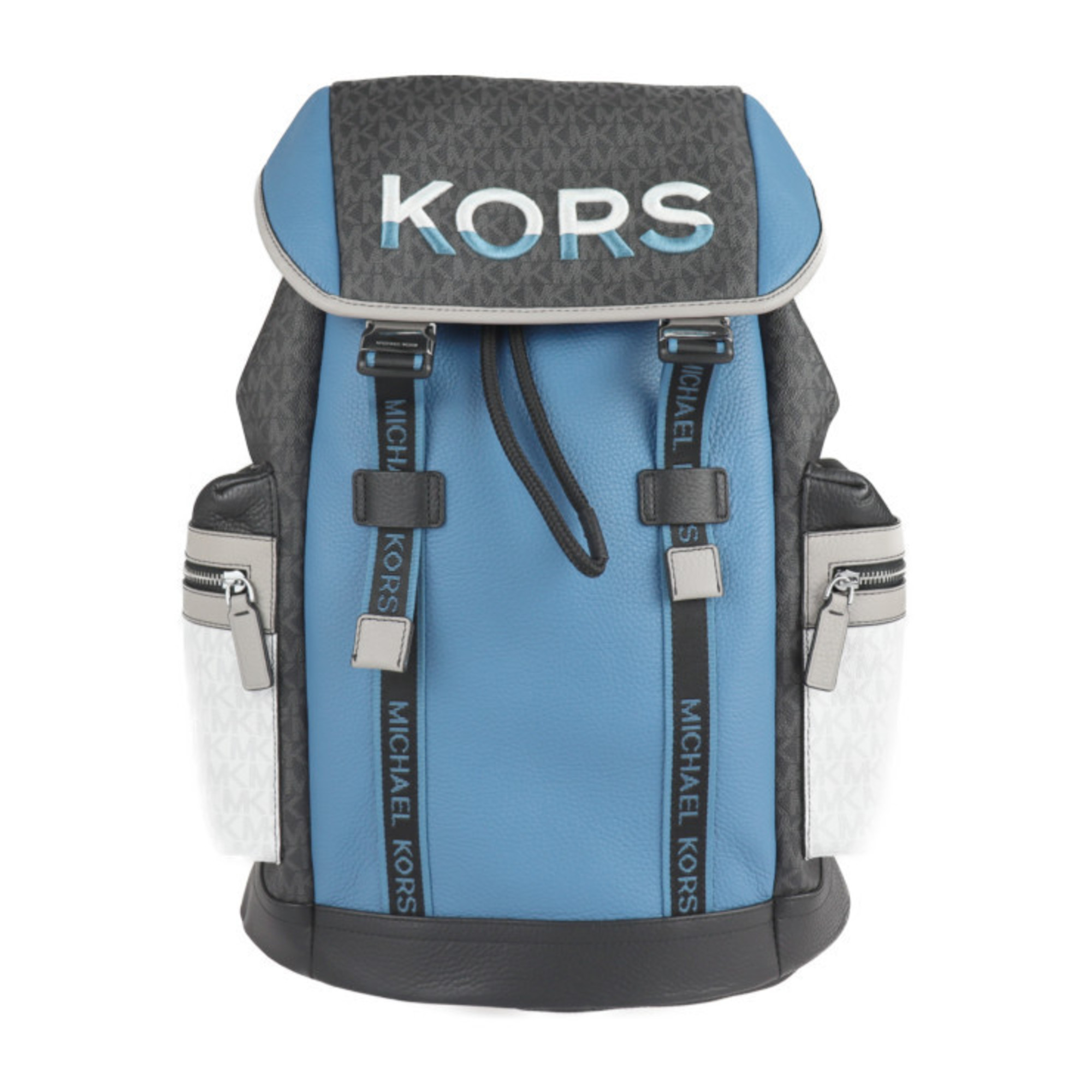 Michael Kors pocket backpack COOPER rucksack daypack 37H1LCOB2B leather PVC blue multicolor logo