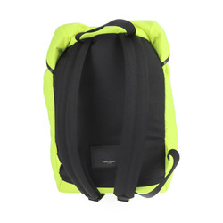 Yves Saint Laurent SAINT LAURENT PARIS Saint-Laurent Paris rucksack daypack 342609 nylon canvas leather neon yellow black backpack