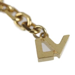 LOUIS VUITTON Louis Vuitton Spiky Bow Bracelet M67049 Metal Plastic Gold Brown Ribbon Motif Spike Chain