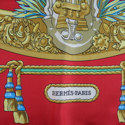 HERMES Hermes HOMMAGE A CHARLES GARNIER Tribute to Charles Garnier Carre 90 Scarf Silk Red Multicolor