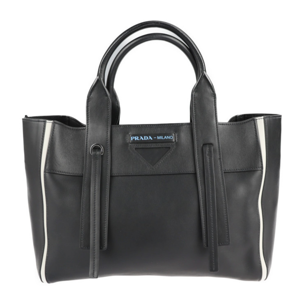 Prada Black Leather Top Handle 2way Shoulder Bag