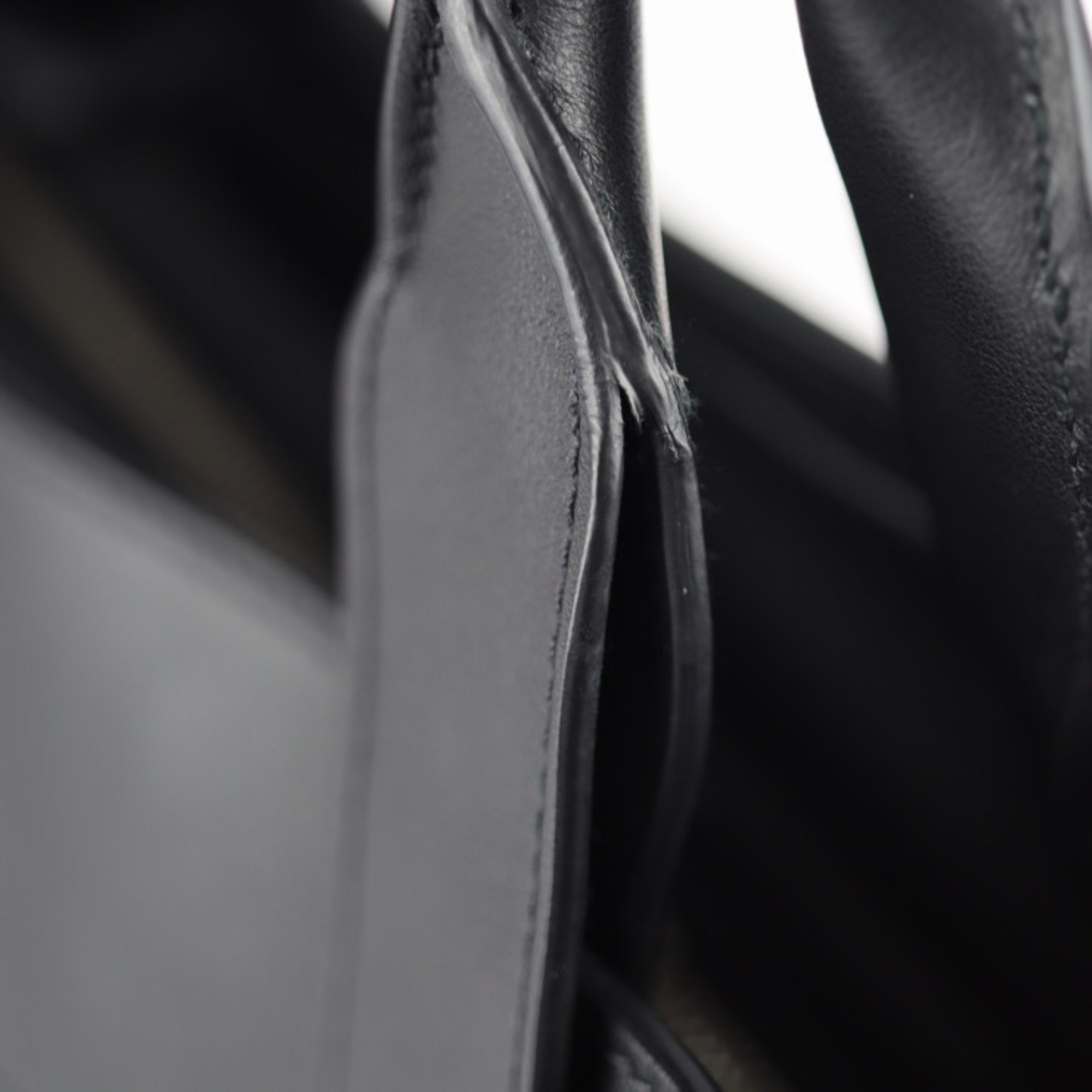 PRADA Prada Ouverture Tote Bag 1BG236 Leather Black White 2WAY Handbag Shoulder Shopping