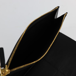 BOTTEGA VENETA Bottega Veneta trifold wallet 578751 calf leather black gold hardware long continental
