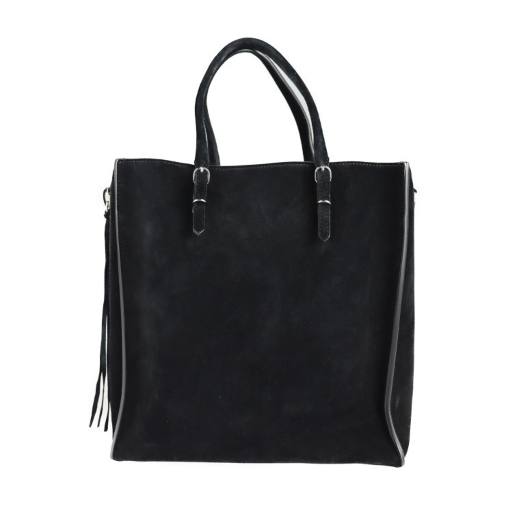 BALENCIAGA Balenciaga paper A5 tote bag 357330 suede black handbag