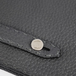 FENDI Fendi Selleria second bag 7M0203 calf leather gray clutch pouch