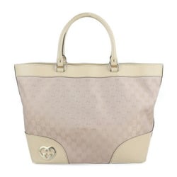 GUCCI Gucci tote bag 257071 GG canvas leather pink system beige