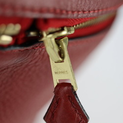 HERMES Hermes Intercity Handbag Taurillon Clemence Rouge Ash Gold Metal Fittings 2WAY Vanity Bag Shoulder □D Stamp