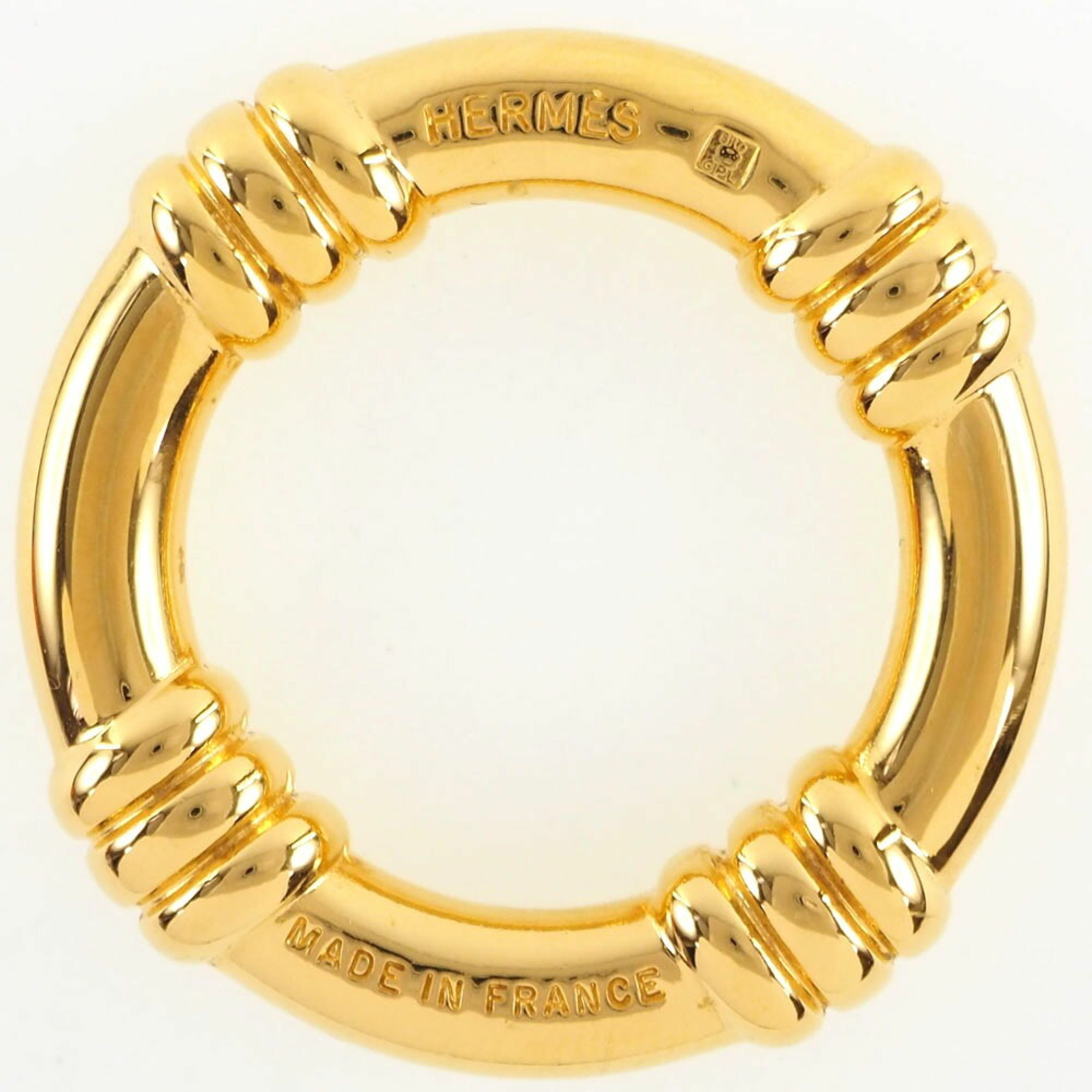 Hermes Bouet Gold Plated Women's Scarf Ring