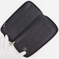 Louis Vuitton Zippy Wallet Vertical M32822 Taiga Ardoise Black CA2196 Men's Long