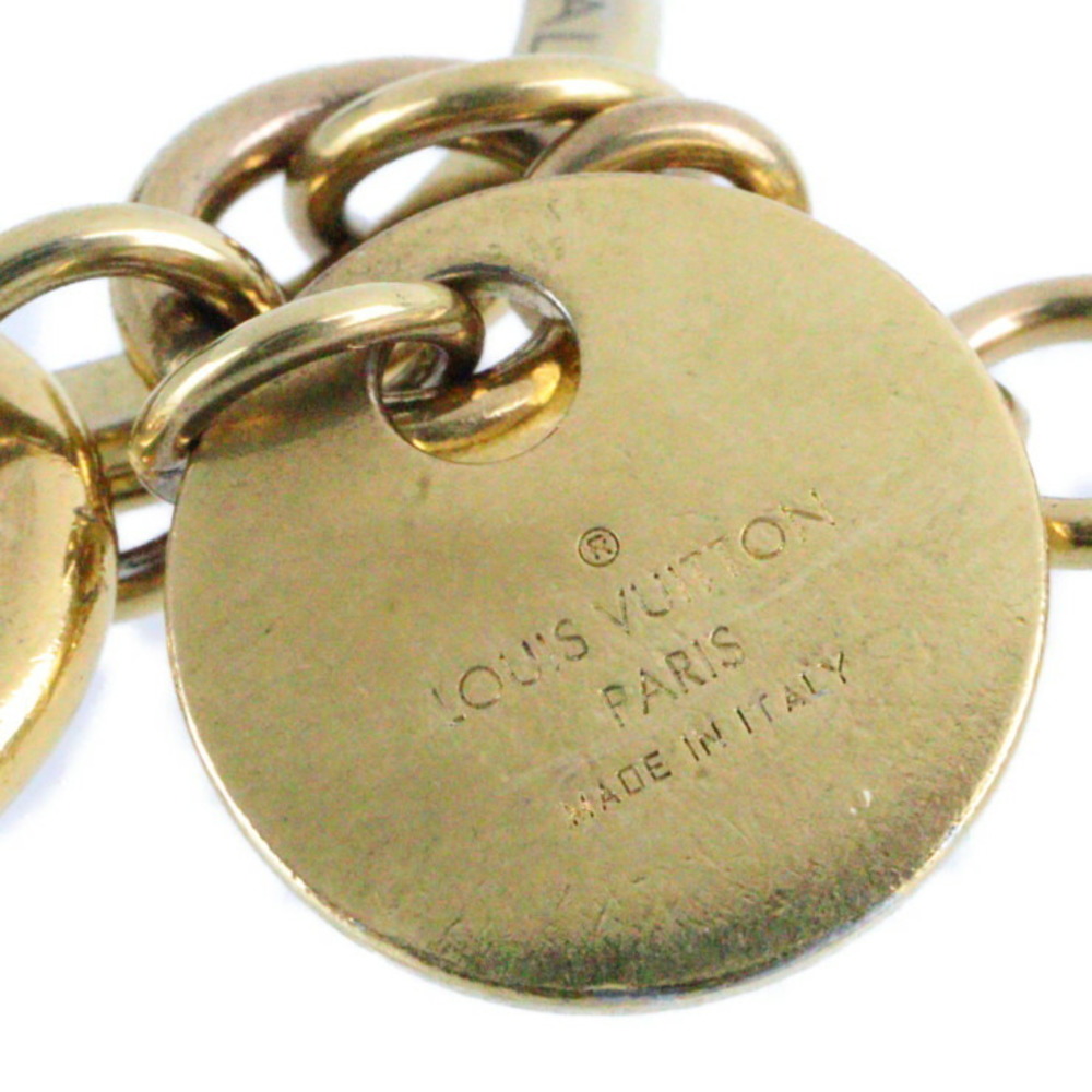 LOUIS VUITTON bag charm LV circle key holder M68000 metal gold ring lo