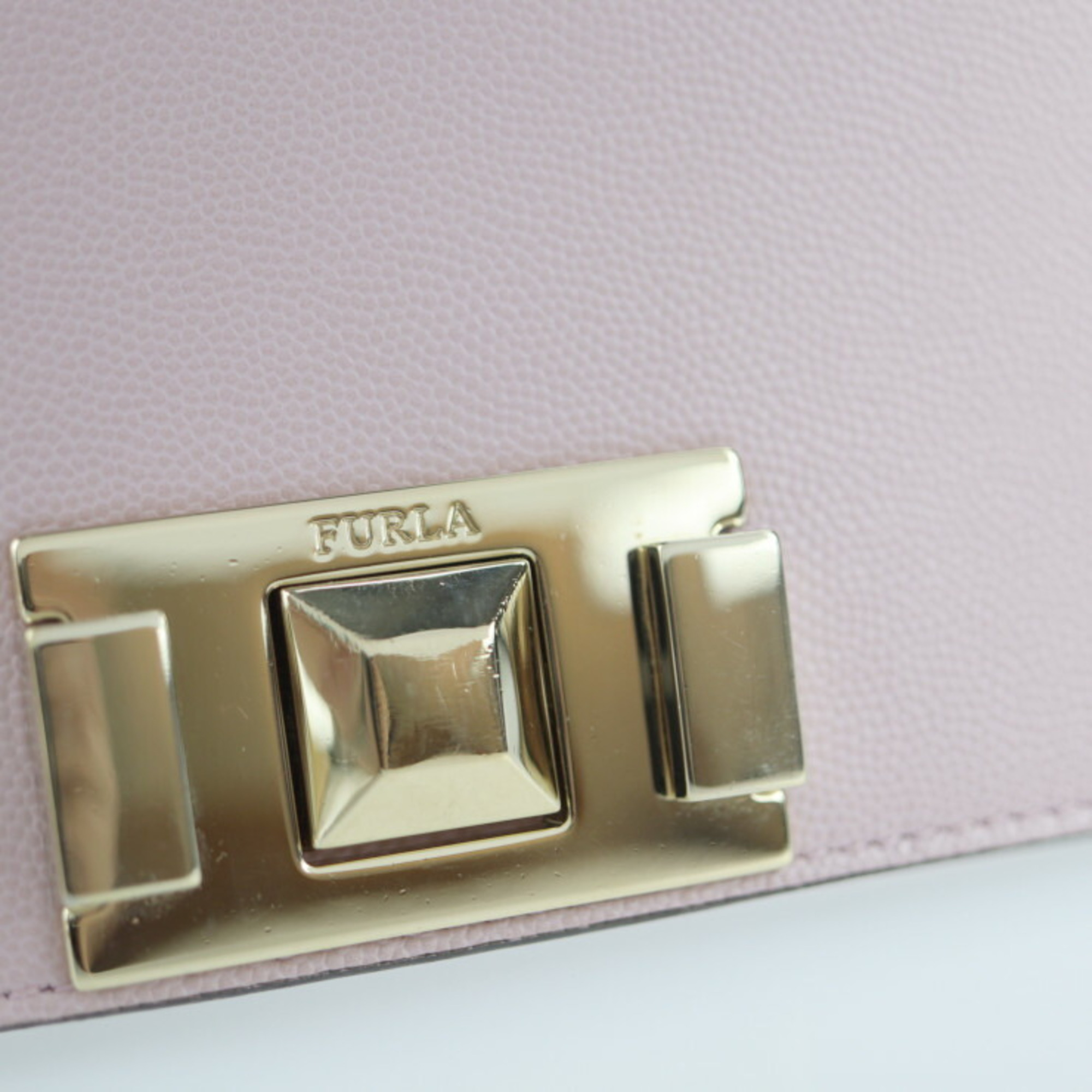 Furla MIMI MINI shoulder bag leather pink chain handbag