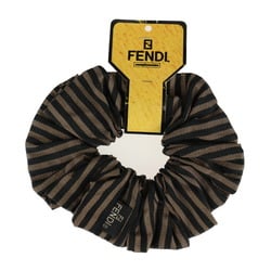 FENDI Fendi Scrunchie Pecan Other Fashion Goods Canvas Brown Black Hair Accessories Wraps Elastics