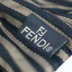 FENDI Fendi Scrunchie Pecan Other Fashion Goods Canvas Brown Black Hair Accessories Wraps Elastics