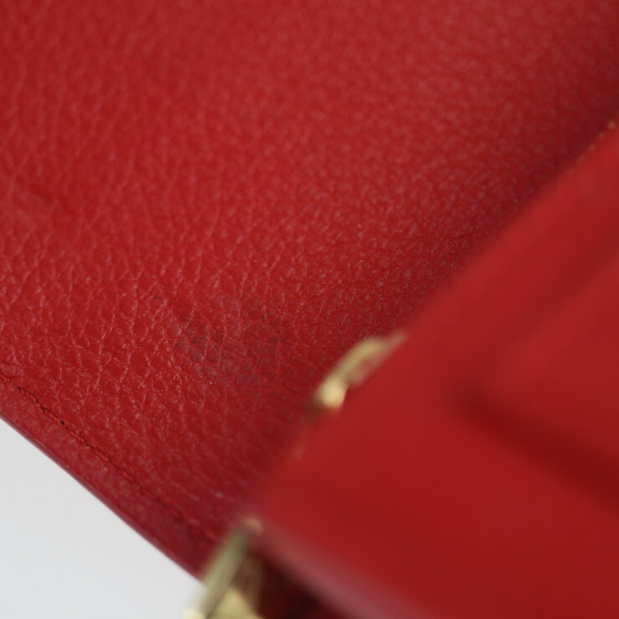 LOUIS VUITTON Louis Vuitton Portefeuille Lock Me Long Wallet M61277 Leather Ruby