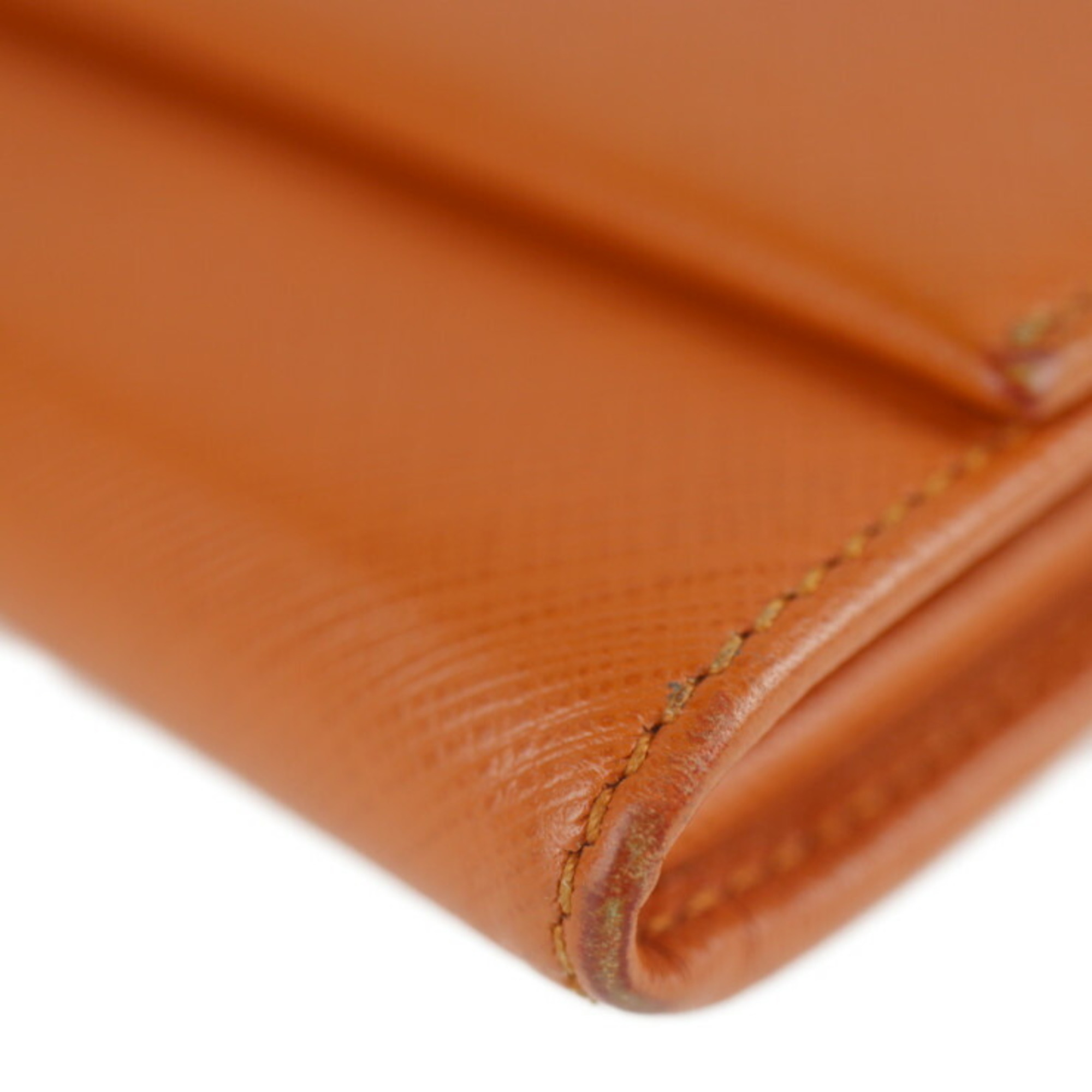 Salvatore Ferragamo Vara Ribbon Long Wallet 22A994 Leather Orange