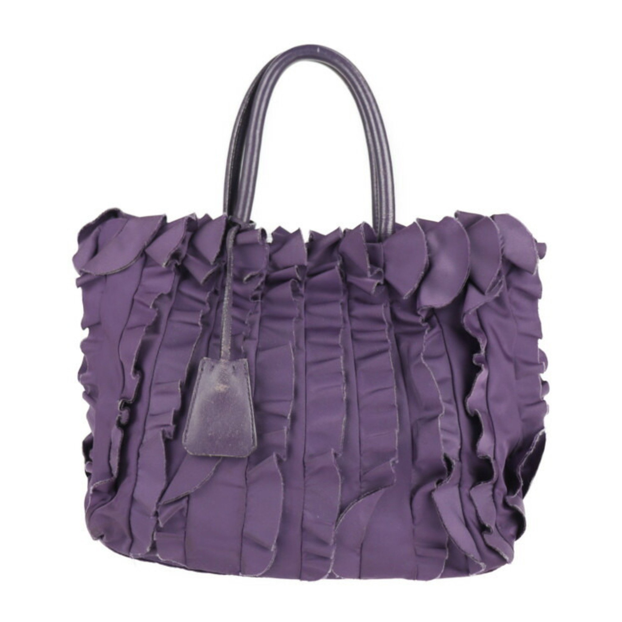 PRADA Prada handbag BN1728 nylon violet frill tote bag