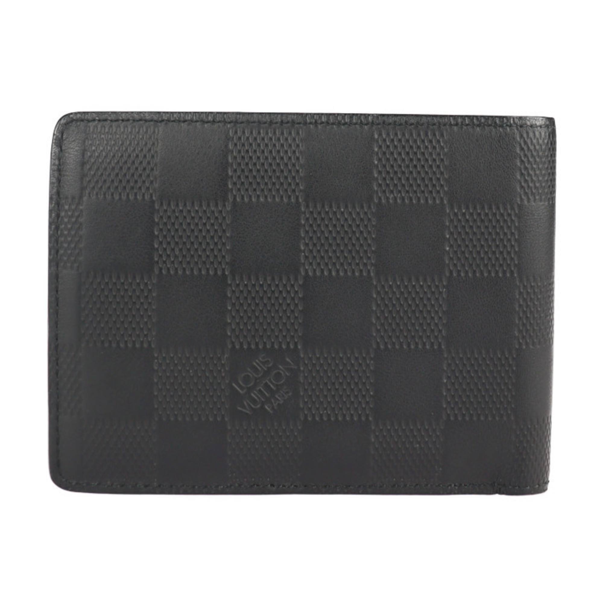 LOUIS VUITTON Louis Vuitton Portefeuille Multiple Bifold Wallet N63124 Damier Infini Leather Onyx