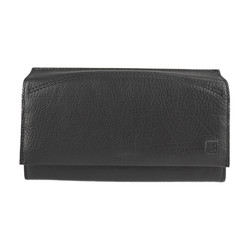 BALLY Barry Bi-Fold Wallet Leather Black Silver Metal Fittings B Logo Chozaicho