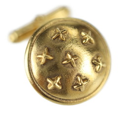 CHANEL Chanel cufflinks metal gold vintage circle round shape GP