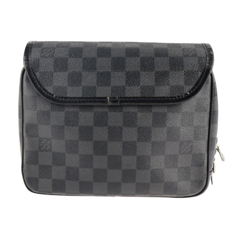 tas pouch Louis Vuitton Canvas Damier Graphite Toiletry Pouch