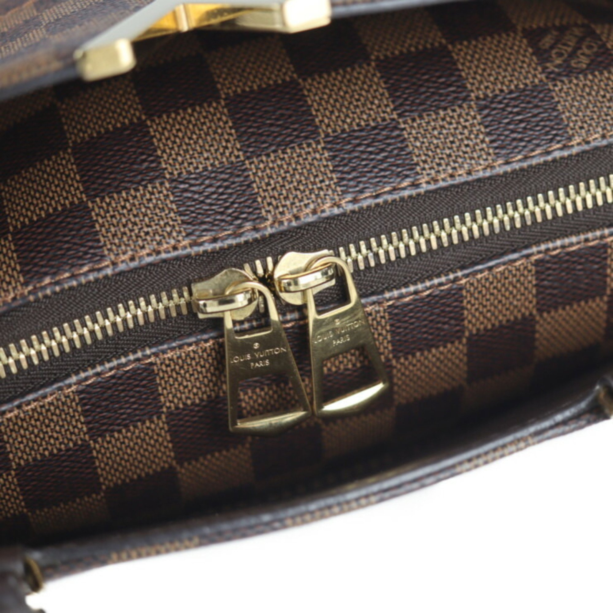 LOUIS VUITTON Louis Vuitton Kensington bowling handbag N41505 Damier canvas leather Ebene