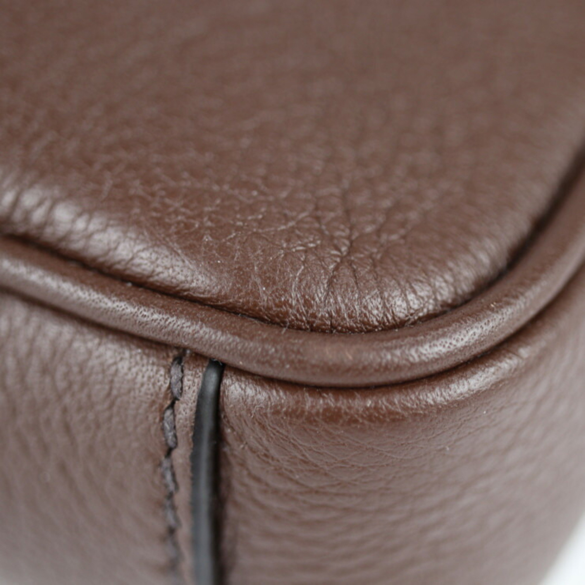 PRADA Prada second bag 2VF007 leather brown clutch handbag