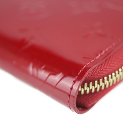 LOUIS VUITTON Louis Vuitton Zippy Wallet Long M90200 Monogram Vernis Surise Red Round Zipper Zip Gold Metal Fittings