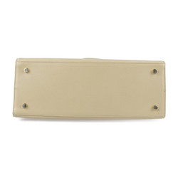 Salvatore Ferragamo Gancini shoulder bag 21 4189 leather light beige gold hardware tote