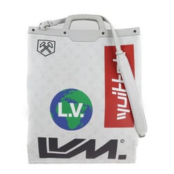 LOUIS VUITTON Louis Vuitton Flat Vertical Tote Bag M44627 Monogram Canvas Leather Bron Multicolor 2WAY Shoulder