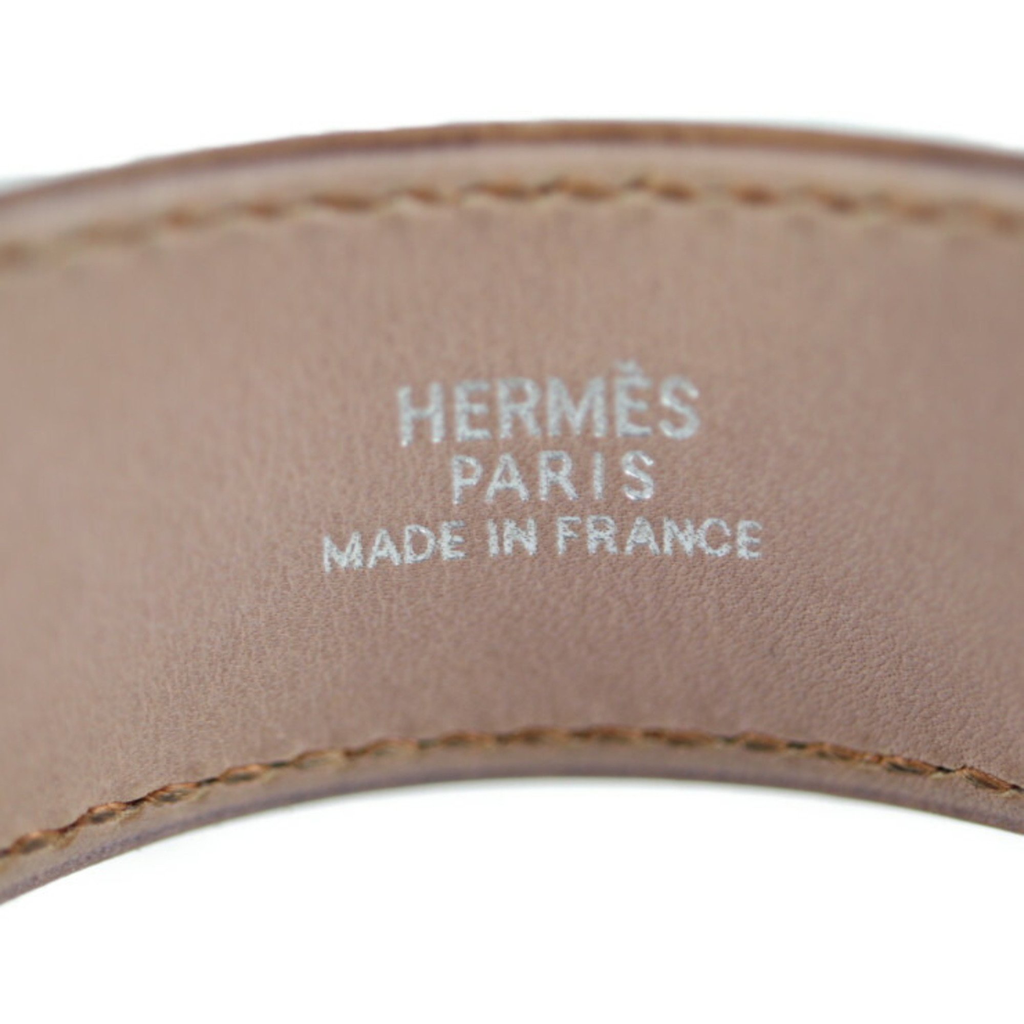 HERMES Hermes Artemis bracelet notation size M box calf pink system silver metal fittings cadena motif