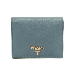 Prada Women's Leather Wallet (bi-fold) Light Blue