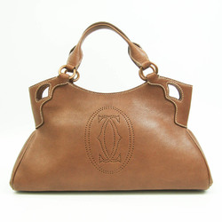Cartier Marcello Women's Leather Handbag Light Brown