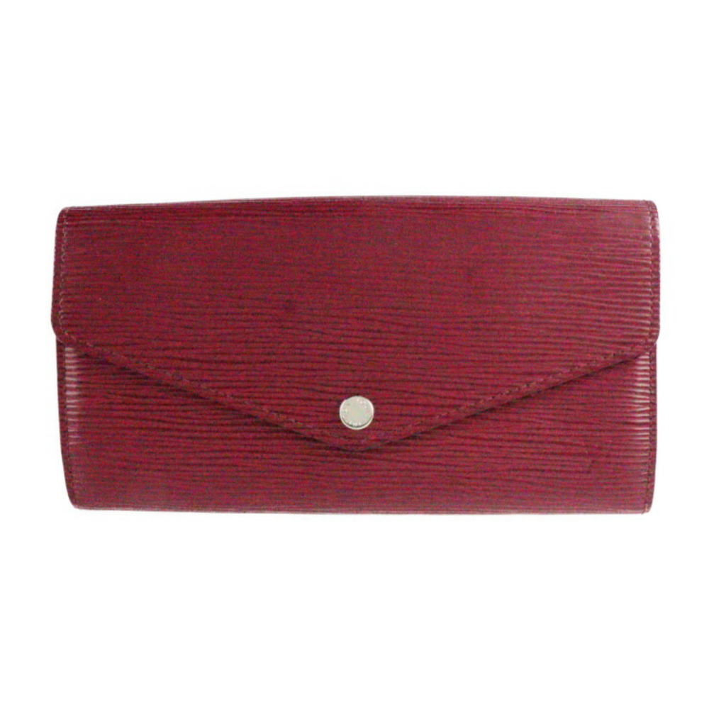 LOUIS VUITTON Louis Vuitton Portefeuille Sarah Bifold Wallet M60580 Epi  Leather Fuchsia Red Purple Long