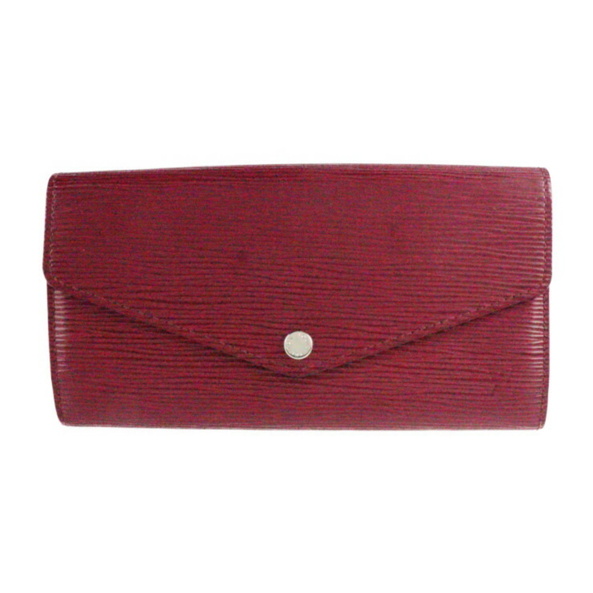 LOUIS VUITTON Louis Vuitton Portefeuille Sarah Bifold Wallet M60580 Epi Leather Fuchsia Red Purple Long