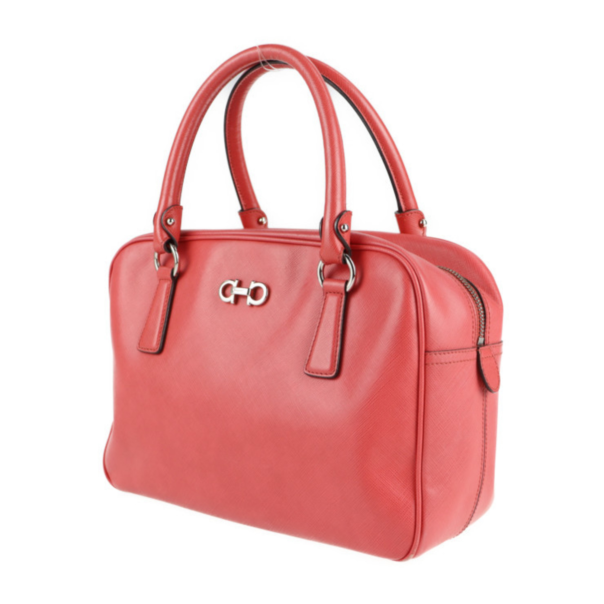 Salvatore Ferragamo Gancini handbag EE 21 B713 leather pink mini Boston bag