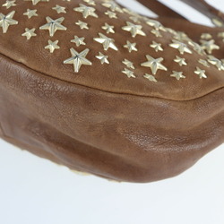 JIMMY CHOO Jimmy Choo Stella shoulder bag leather brown star studs 2WAY handbag