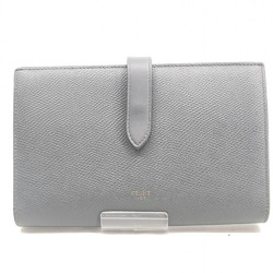 Celine long wallet large zip strap gray