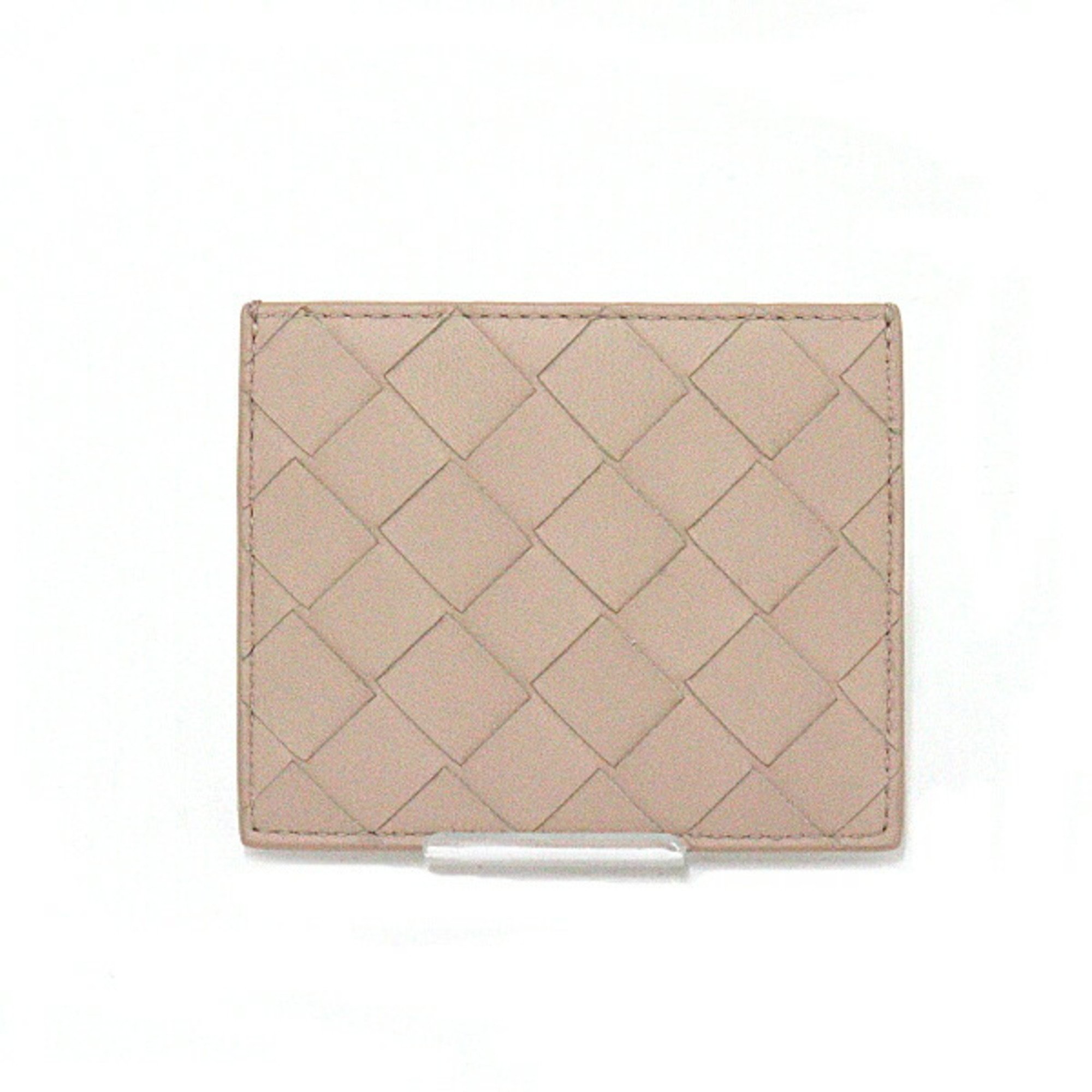 BOTTEGA VENETA Bottega Veneta credit card case pass intrecciato lambskin beige pink