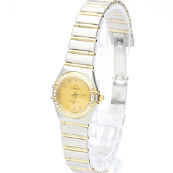 Polished OMEGA Constellation Diamond 18K Gold Steel Watch 1267.10 BF553112